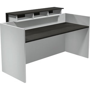 71"x29.5"X43.5" Gray Reception Desk