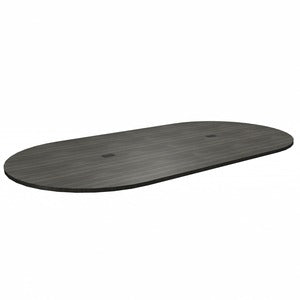 94.5"x47.3" Grey Dusk Laminate Racetrack Tabletop