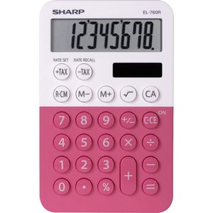 8 Digit PInk Large Desktop Calculator