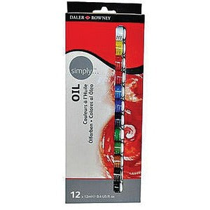 Assorted Daler-Rowney Oil Paint Set 12Pack