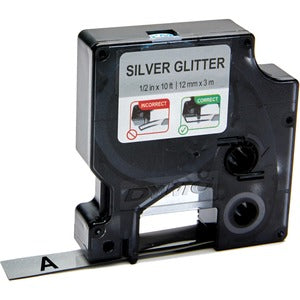 Dymo D1 1/2"x10' Silver Label Tape