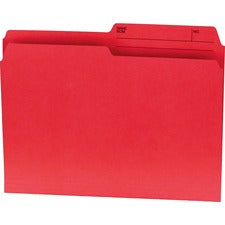 Red Letter 1/2 Tab Cut Top Tab File Folder