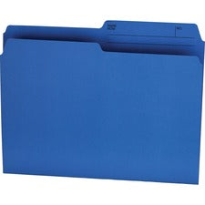 Blue Letter 1/2 Tab Cut Top Tab File Folder