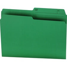 Green Letter 1/2 Tab Cut Top Tab File Folder