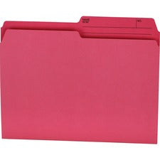 Pink Letter 1/2 Tab Cut Top Tab File Folder