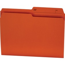Orange Letter 1/2 Tab Cut Top Tab File Folder