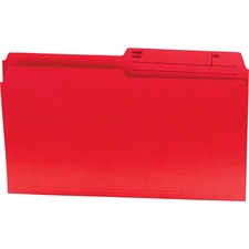 Red Legal 1/2 Tab Cut Top Tab File Folder