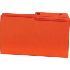 Orange Legal 1/2 Tab Cut Top Tab File Folder