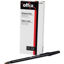 Offix Medium Stick Ballpoint Pen 12/Pack