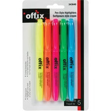 Assorted Chisel Point Pen Style Highlighter Set