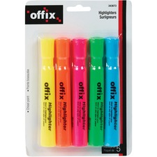 Assorted Colour  Chisel Point Highlighter Set