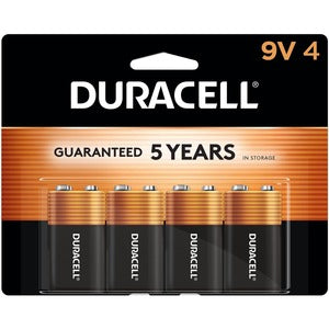 Duracell 9V Coppertop Alkaline Battery 4Pack