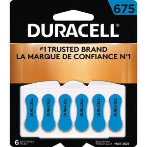Duracell 1.4V DC Zinc Air Hearing Aid Battery 6Pack