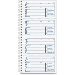 5.25"x11" 400 Sheet Spiral Bound Phone Message Books