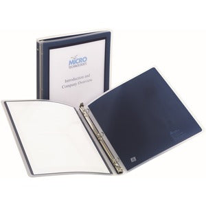 Avery 1/2" Navy Flexi-View with Round Rings Binder Each