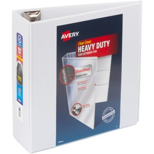 Avery 4" White with Locking One Touch Slant Rings Binder Each