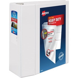 Avery 5" White with Locking One Touch Slant Rings Binder Each