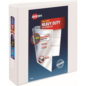 Avery 2" White with Locking One Touch Slant Rings Binder Each