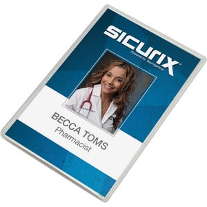 3.4"x2.1" Translucent Vertical ID Card Holder