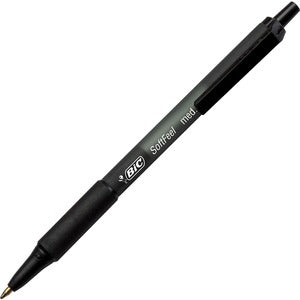 BIC Medium Soft Feel Retractable Ball Pen 12/Pack