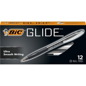 BIC Black Medium Atlantis Retractable Pen 12/Pack