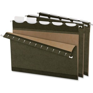 Green Letter 1/5 Tab Cut Hanging File Folders