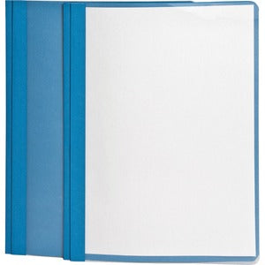 Light Blue Letter Clear Front Report Cover