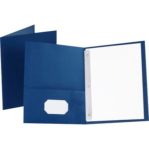 Blue Letter Twin Pocket 3 Hole Fastener Folders