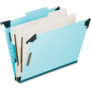 8.5"x14" 2" Expansion Blue Pressboard Hanging Classification Folder