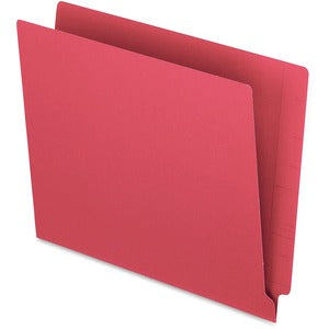 Red Letter End Tab Folders