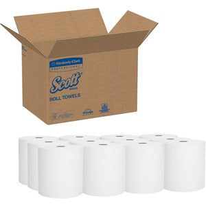 400' White Scott Roll Towels 12R/Case