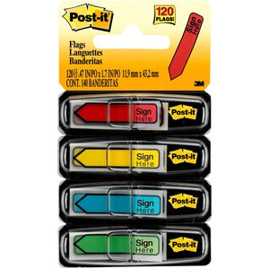 1/2"W Assorted Sign Here Flag Sets