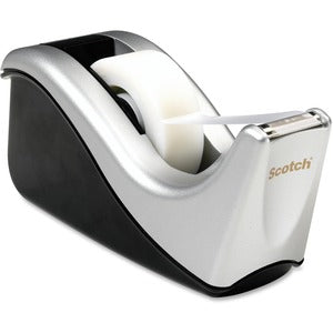 1" Silver/Black Wave Design Tape Dispensers