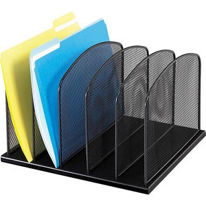 5 Upright Compartment Mesh Desk Organizers