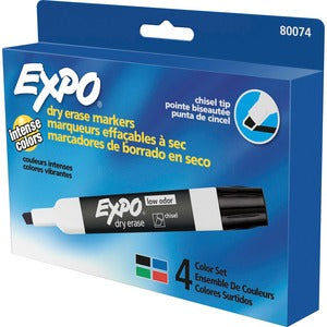 Expo Assorted Chisel Dry Erase Markers 4/Pack