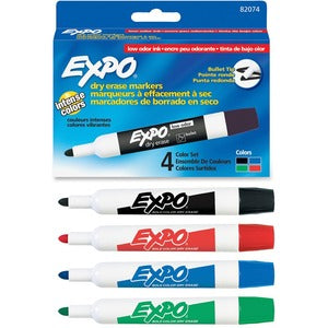 Expo Assorted Bullet Bold Dry-Erase Markers 4/Pack