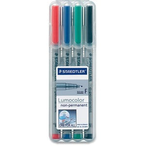 Lumocolour 0.6mm Assorted Fine Marker Pens  4/pack