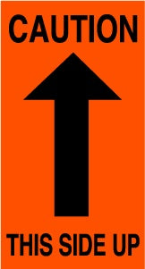 CAUTION THIS SIDE UP 3"x4"