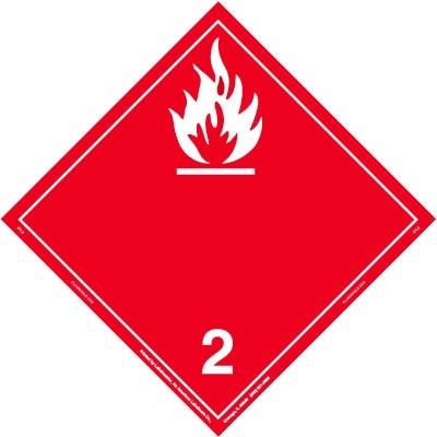 2.1 Flammable Gas 100/Pack