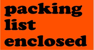 PACKING LIST ENCLOSED 3"x4"