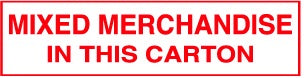 MIXED MERCHANDISE IN THIS CARTON 1-1/2"x6"