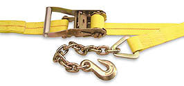 3” Ratchet Strap w/Chain Anchors