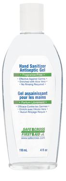 Hand Sanitizer Antiseptic Gel 4 oz/118 mL - Click Image to Close