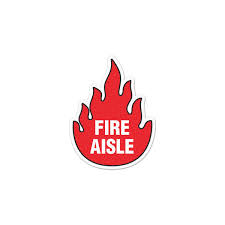 Floor Sign FIRE AISLE