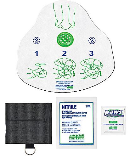 CPR Face Shield w/Gloves & Wipe