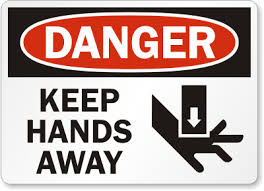 Danger Keep Hands Clear Sign - Click Image to Close