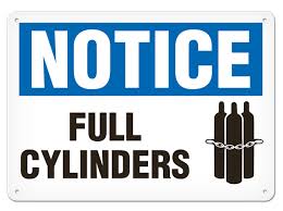 Notice Full Cylinders Sign