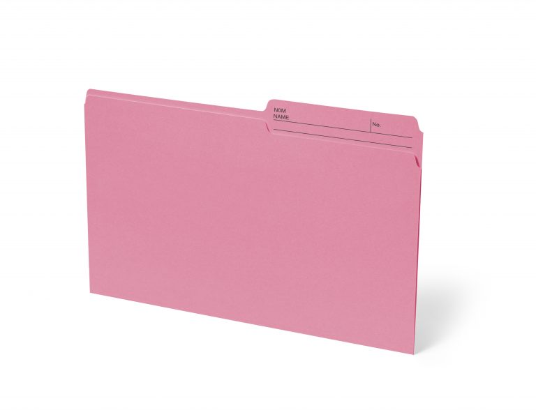 Pink Letter File Folders - Click Image to Close