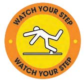 Floor Sign WATCH YOUR STEP - Click Image to Close