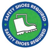 Floor Sign SAFETY SHOES REQUIRED